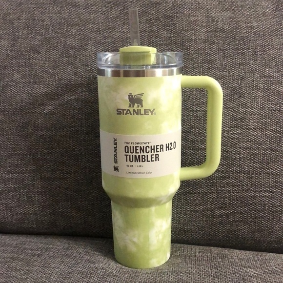 STANLEY 40oz Stainless Steel H2.0 FlowState Quencher Tumbler Citron Tie Dye - Picture 7 of 17